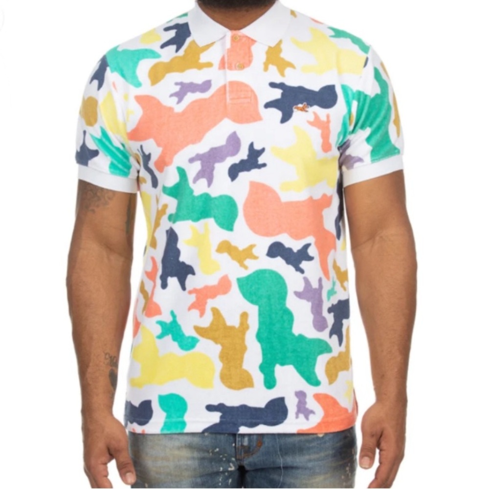 Akoo Terry Blend All Over Logo Polo Shirt Mens size 3XL. New With Tags!
